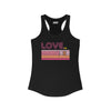 Pickleball Striped LOVE Racerback Tank • Women's