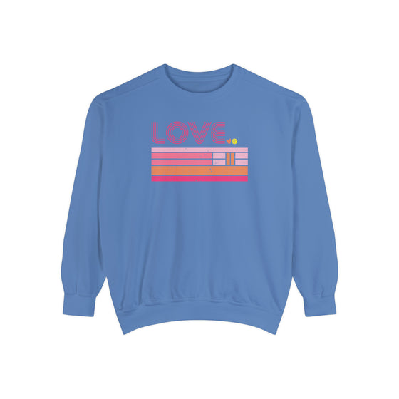 Pickleball Striped LOVE Sweatshirt • Women's